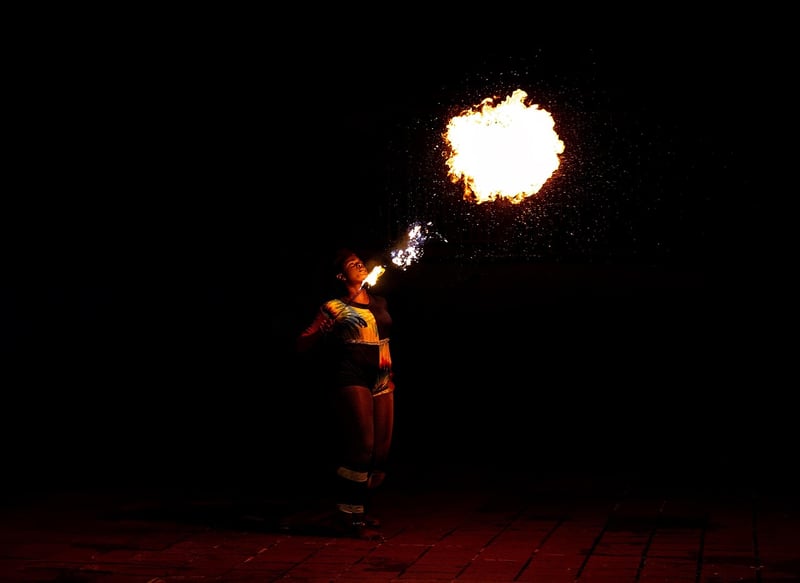 Fire-breathing Acrobats